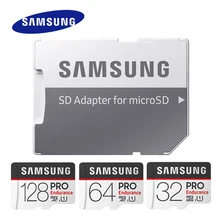 SAMSUNG PRO resistencia tarjeta microSD de 32GB 64GB 128GB U1microSDHC/SDXC tarjeta de memoria de la velocidad de lectura de hasta 100 MB/s para vigilancia por vídeo