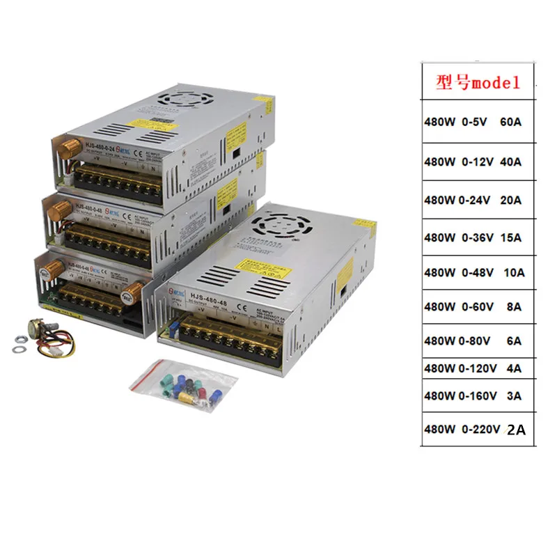 1PCS 480W Einstellbare Schalt netzteil mit Digital display LED netzteil DC 12V 5V 24V 36V 48V 60V 80V 120V 160v 220V 1PCS 480W Einstellbare Schalt netzteil mit Digital display LED netzteil DC 12V 5V 24V 36V 48V 60V 80V 120V 160v 220V