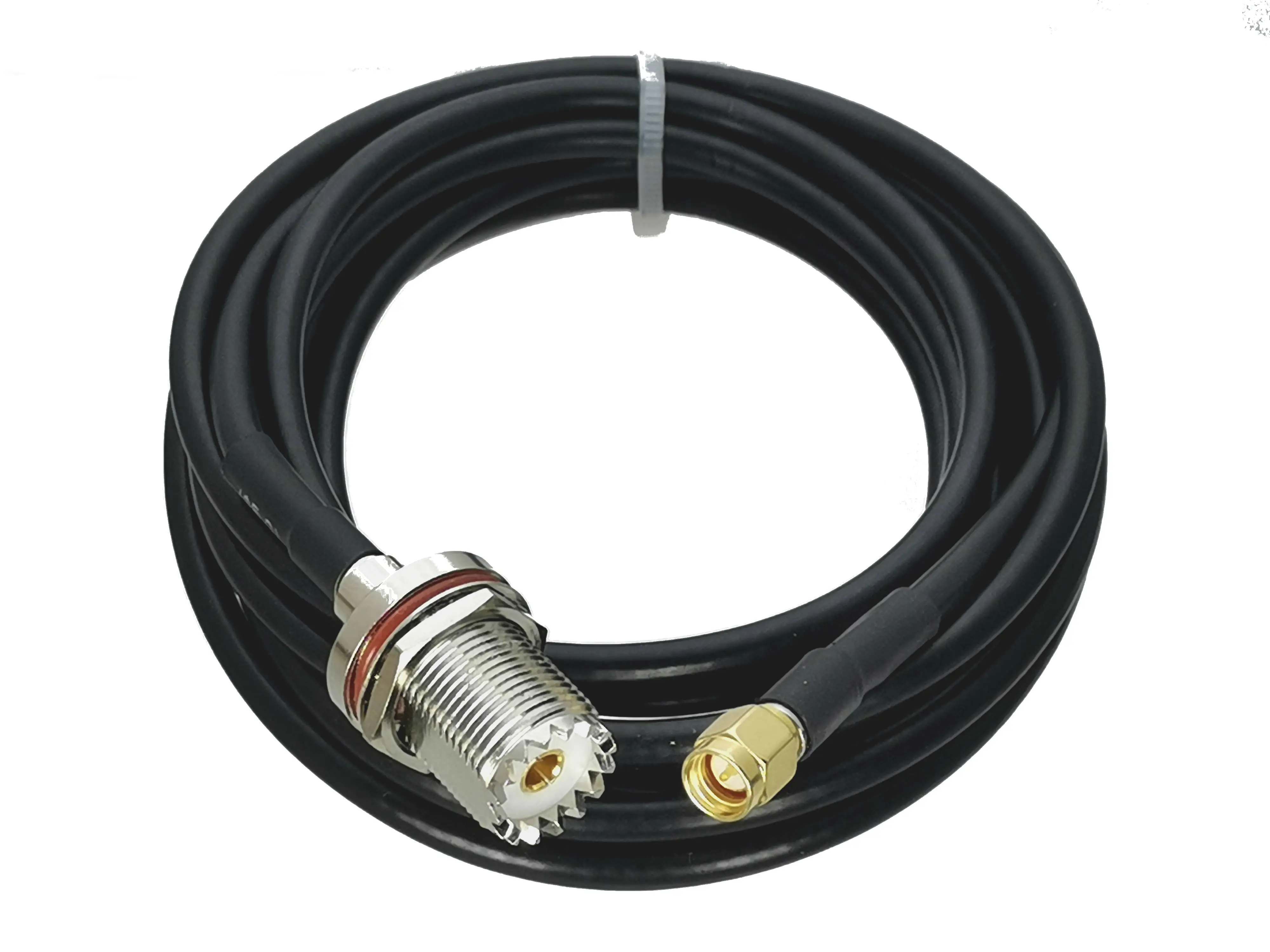 1 шт. RG58 SMA штекер к UHF SO239 гнездовой разъем перегородка гайка RF гибкий