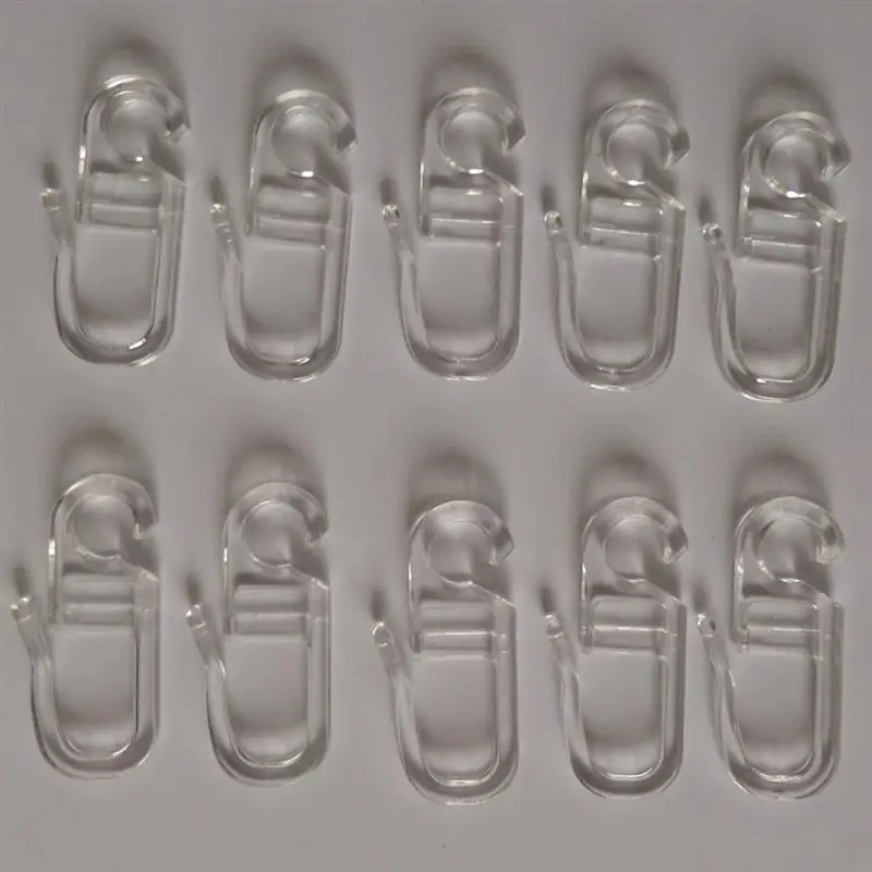 Curtain Hooks 50pcs Bed Curtain Special Hook Accessories Hanging Ring Roll Roller Blind Sliding