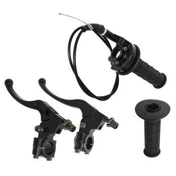 

7/8in Handlebar Grip Kit Throttle Cable Clutch Lever Brake Lever Parts