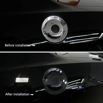 

High Quality Carbon Fiber Door Fuel Tank Cover Trim Accessories For Dodge Challenger 2015+ Exterior Parts