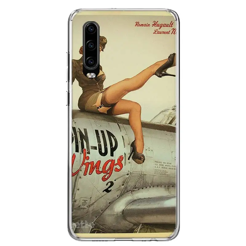 WW2 сексуальный Pin up Girl Vintege чехол для телефона Huawei P40 P30 P20 Mate 30 20 10 Pro P10 Lite P Smart Z + 2019