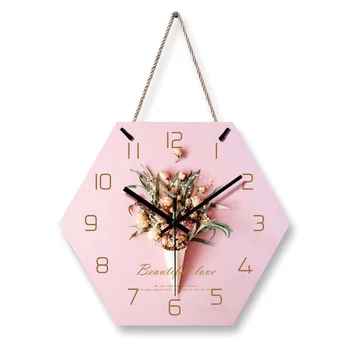 

Living Room Clocks Creative Simple Silent Bedroom Wall Clock Beauty Salon Fashion Decoration Table Wall Clock Modern Design