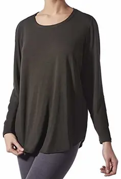 

JANIRA, Camiseta M/L Estilo Suelto Loose SPA-Modal, XL. Negro