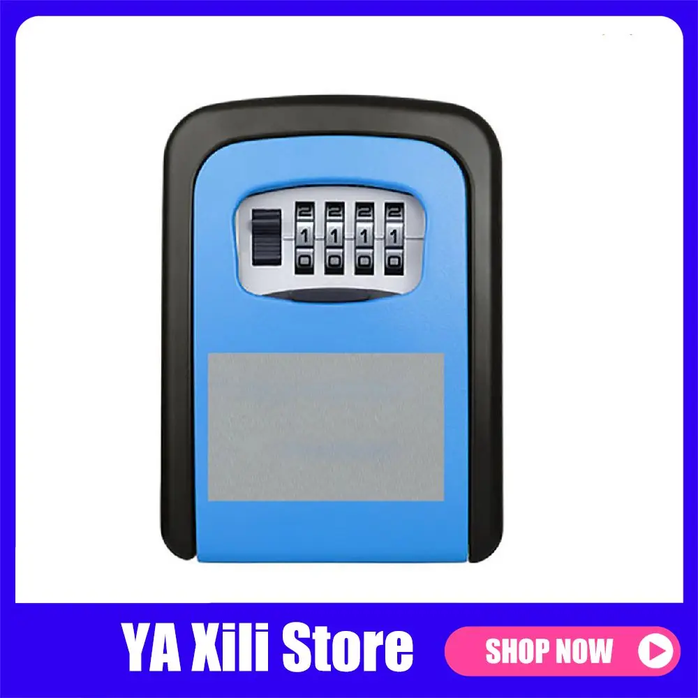 

Key Lock Box Wall Mounted Aluminum Alloy Key Safe Box Weatherproof 4 Digit Combination Key Storage Lock Box Indoor Outdoor