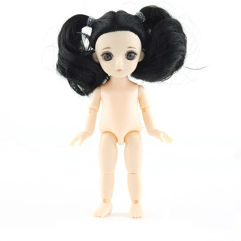 Q-black 16 см мини-кукла 1/8 BJD куклы 13 раскладные игрушки Обнаженная девушка тело мода Bonecas DIY игрушки Enchantimal куклы для девочек подарок - Цвет: Q-black