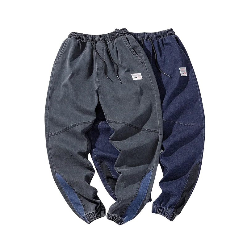 Designer Trousers Men Jeans Pants Punk Harem Pants Male Tracksuit Bottoms Black Jeans Japanese Streetwear Cargo Pants Casual