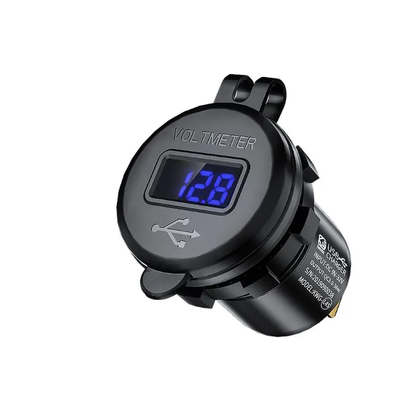Водонепроницаемый двойной QC3.0 USB быстрое зарядное устройство розетка светодиодный вольтметр Для Автомобиля Морской