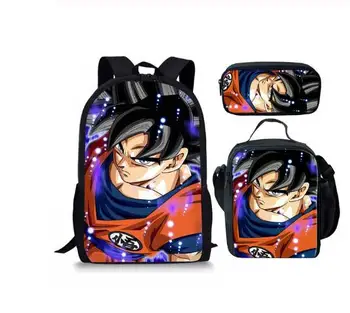 

Anime Dragon Ball School Bags for Teenage Boys Girls 3PCS/Set Japanese School Backpack Kids Cartoon Cute Book Bags