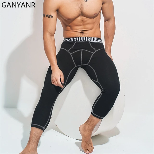 Pantalones de compresión para hombre, mallas deportivas para correr,  entrenamiento, gimnasio - AliExpress