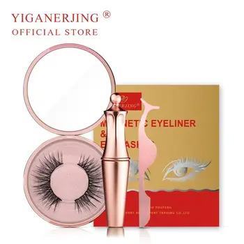 

YIGANERJING magnetic eyelashes Liquid Eyeliner & Magnetic False Eyelashes & Tweezer Set magnetic eyeliner and long eyelashes