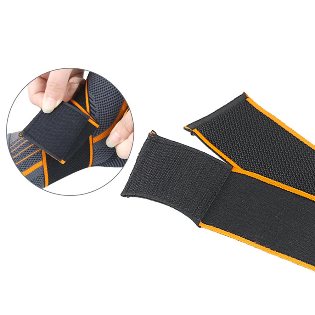 1PC Gym Sprain Prevention Warm Striped Brace Ankle Support Elastic Sports Nylon Running Basketball Magic Sticker Protector Strap