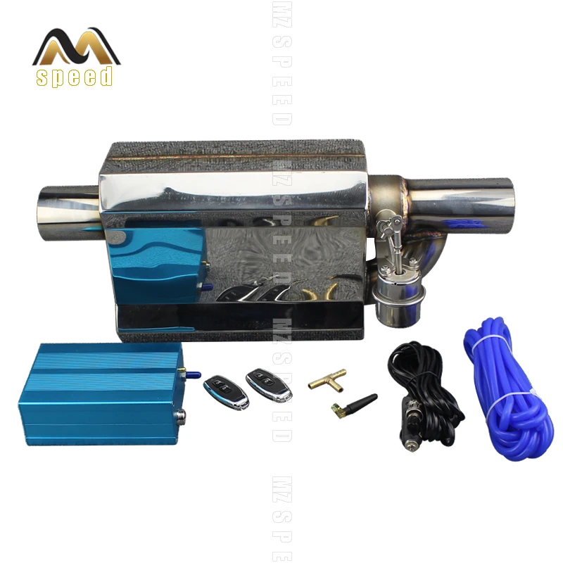 

Accessories car Exhaust pipe 304 stainless steel with valve remote muffler Universal racing loud sound exhaust pipe