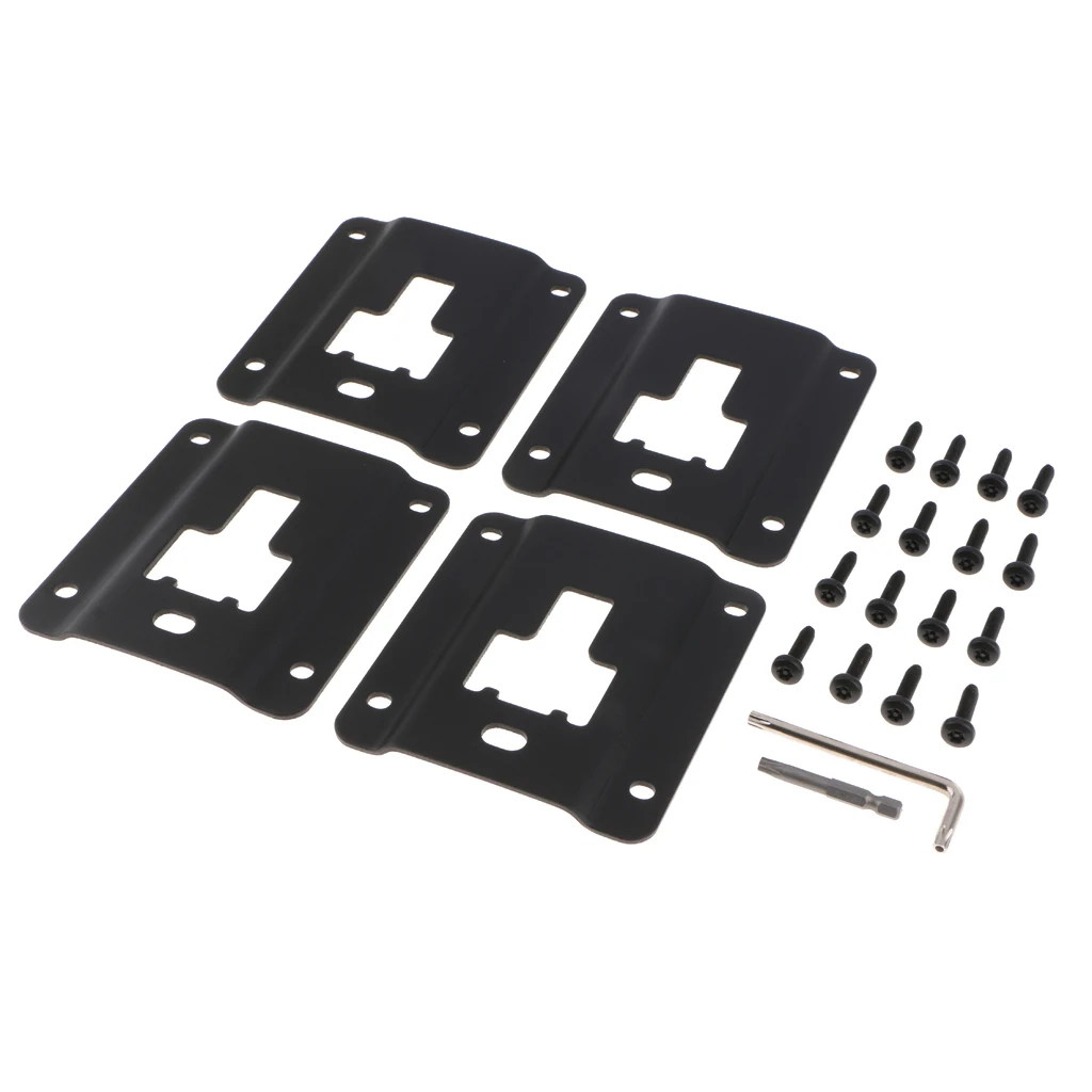 Truck Bed Load Hook Reinforcement Panel 4 Plates with Anti-Theft Screws