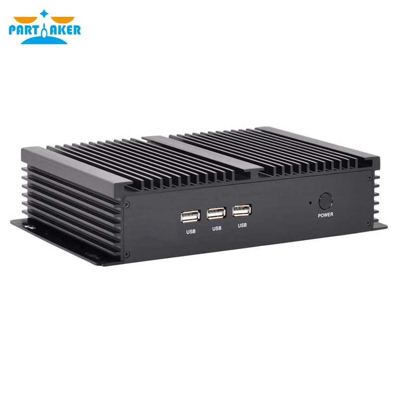 Partaker Fanless Industrial Mini PC Intel i7 10510U i7 8565U i5 8265U 2*DDR4 Msata+M.2 PCIE Mini PC Windows 10 HTPC Nuc VGA HDMI