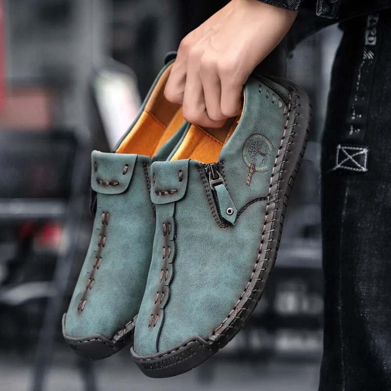 26.5cm ナイキ エア ジョーダン 1 ゴルフ Male Shoes Casual Genuine Leather Loafers Moccasins Slip on