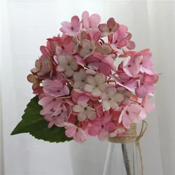 Elegant Retro Autumn Hydrangea Bouquet for Home and Event Decoration (Autumn Pink B)