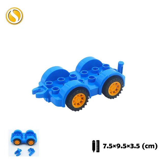 Trailer Car model Airplane Big Building Blocks Vehicle Accessory Compatible Classic Assemble Bricks Children DIY Toys Girl Gift CHE039-lan