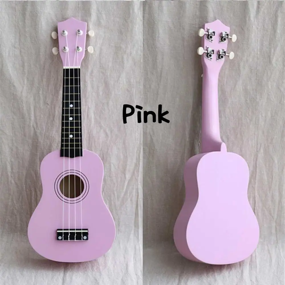 Pink Zebra 21 дюймов Ukelele сопрано 4 струны Гавайская ель липа гитара набор музыкальных инструментов комплекты+ тюнер+ струна+ ремень+ сумка - Цвет: Pink