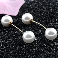 Модная популярная двуглавая жемчужная брошь А-линия брошь простые аксессуары для одежды от производителя