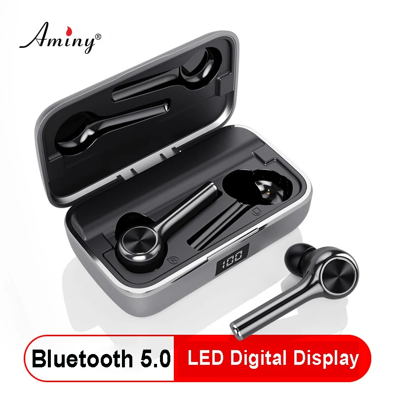 Aminy наушники-вкладыши TWS Bluetooth 5 0 True Беспроводной Наушники Hi-Fi стерео наушники