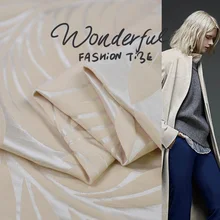 70% шелк 30% хлопок 138 см ширина 42momme бренд банан жаккард с рисунком в виде листьев атласная ткань для женщин платье Diy шитье Распродажа Новинка