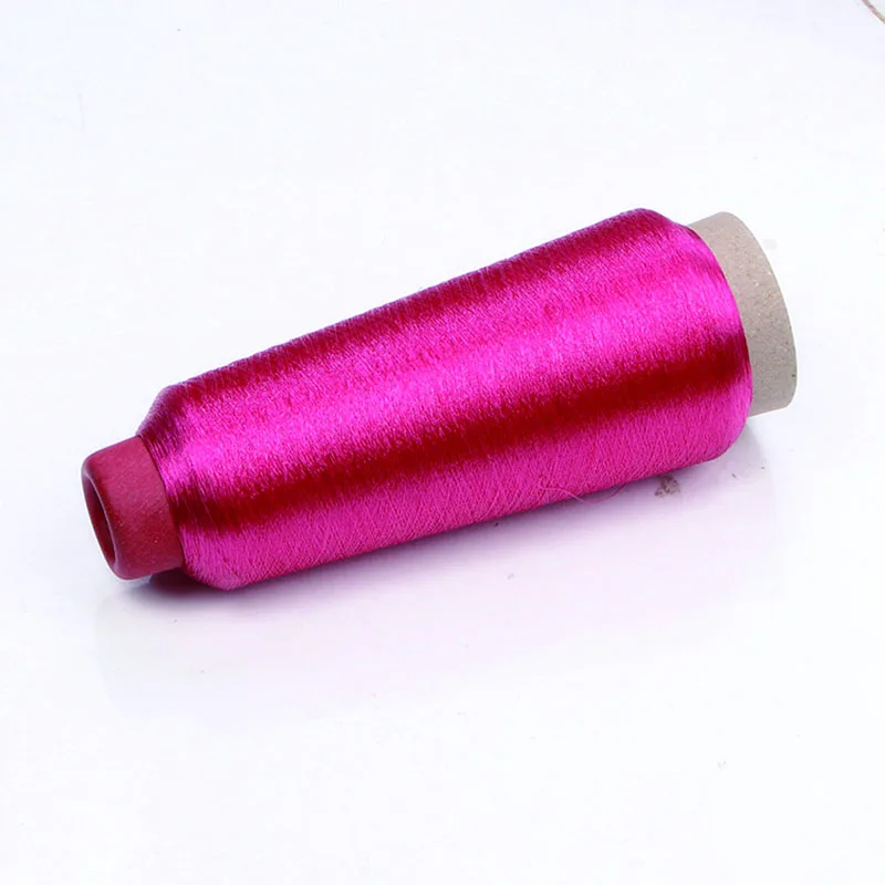 Цветная тонкая проволока, компьютерная вышивка крестом, нить для вышивки, нитки для вышивки, яркая шелковая нить, оверлок, швейная машина, текстильная нить, нитки - Цвет: rose Red