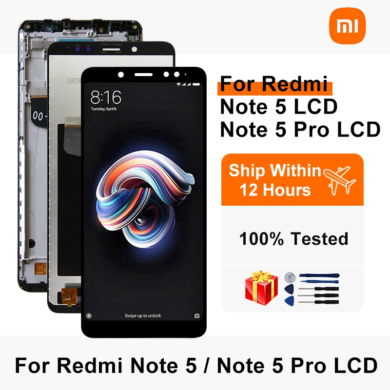 Оригинальный ЖК-дисплей для Xiaomi Redmi Note 5 Pro сенсорный экран дигитайзер запасные