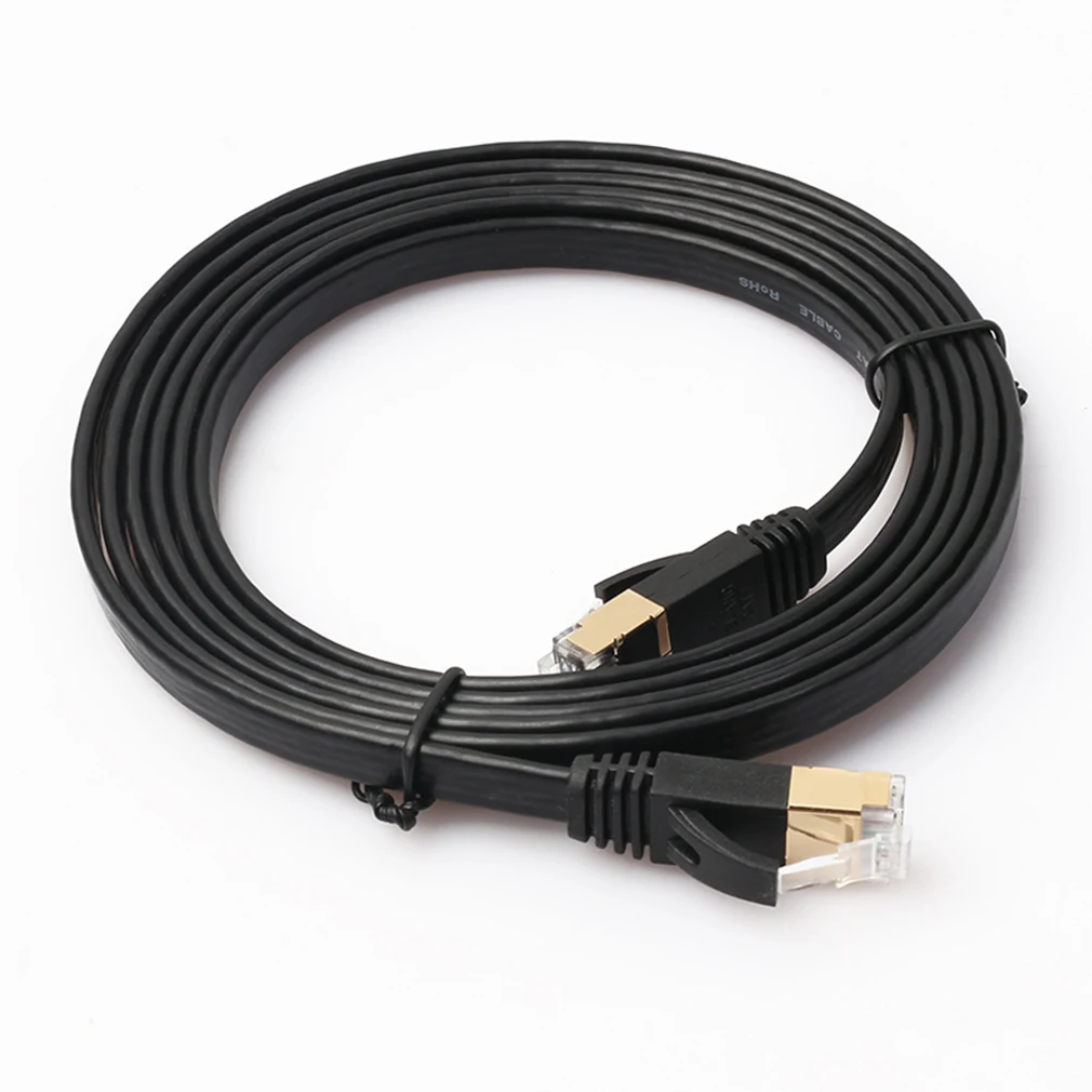 Супер высокая скорость 2 м плоский соединительный кабель ультра тонкий Ethernet