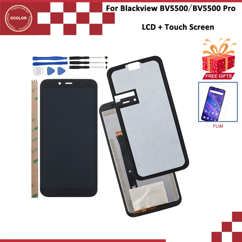Ocolor для Blackview BV5500 ЖК-дисплей и сенсорный экран протестированы 5,5 ''для Blackview BV5500 pro Аксессуары для телефонов+ Инструменты+ пленка