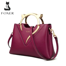 Foxer Commuter стильная женская сумка модная осенне-зимняя женская сумка из воловьей кожи Роскошная Вместительная женская сумочка деловая сумка