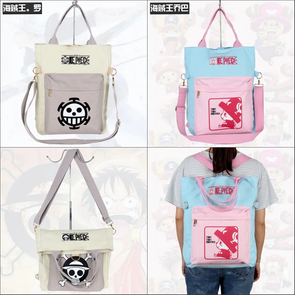 Поштучно череп Law Cross body сумка для мужчин женщин Hanabags курьерские Сумки Чоппер Наплечная Сумка с мультяшным аниме школьные сумки Tote