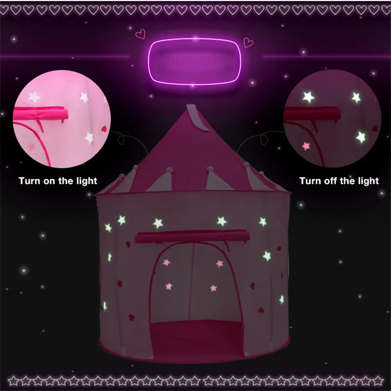 Игрушки для девочек, детская игровая палатка, домик для детей 3, 4, 5, 6, 7, 8 От 9 до 10 лет, Детская игровая палатка, светящаяся юрта