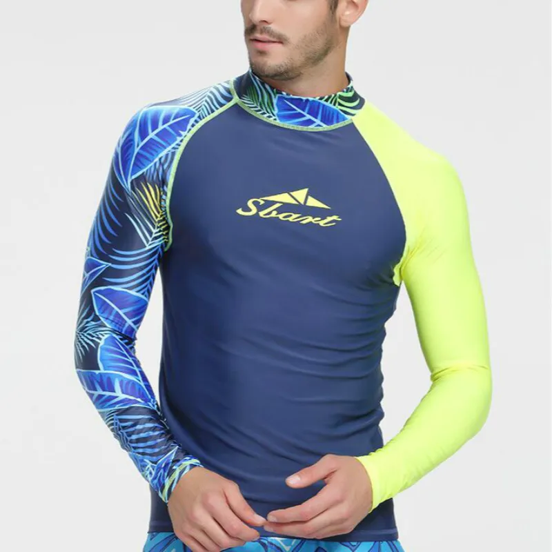 Мужская водоотталкивающая футболка с длинным рукавом и лайкрой|swimming shirt men|mens swim