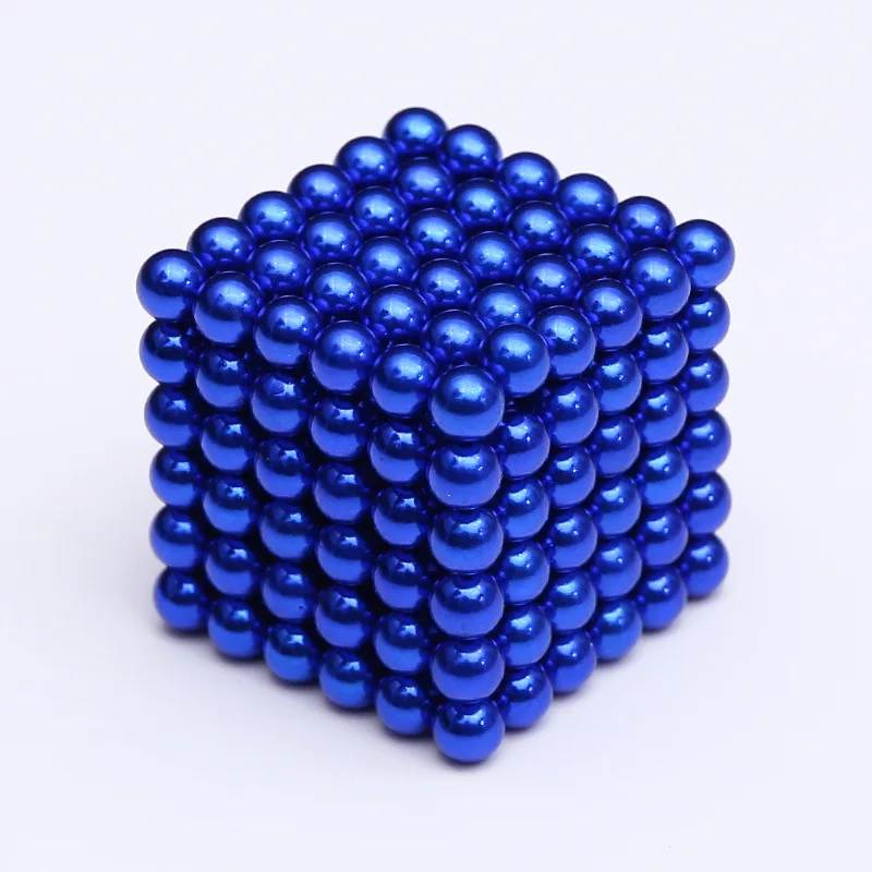 216 шт./компл. 3 мм Магия Магнит магнитные блоки шарики нео кубик-Сфера бусины строительные игрушки головоломки - Цвет: Синий
