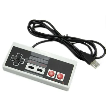 

For NES PC Windows Plastic Plug-Play Black + Gray USB Game Controller Handle Controller Game Joystick