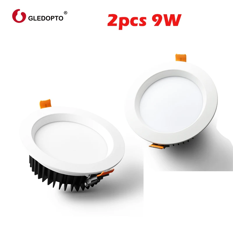 2pcs 9W GLEDOPTO ZIGBEE RGB+ CCT светильник AC100-240V 6 Вт/9 Вт/12 Вт Светодиодная лампа с регулировкой яркости работа с Ecoh plus SmartThings Голосовое управление - Комплект: 2pcs 9W