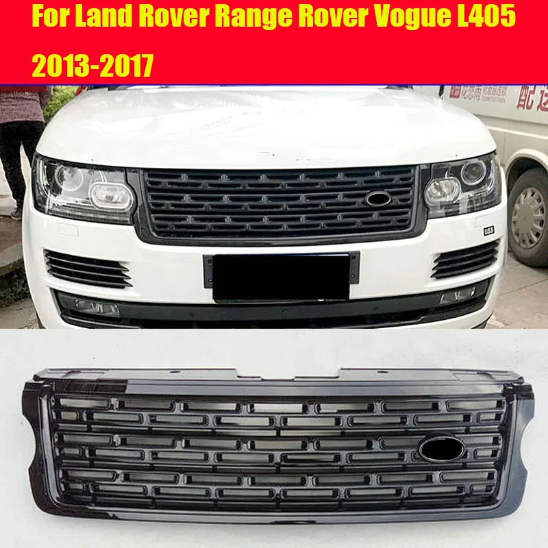 

АБС-пластик, верхняя Передняя решетка для Land Rover Range Rover Vogue L405 2013 2014 2015 2016 2017