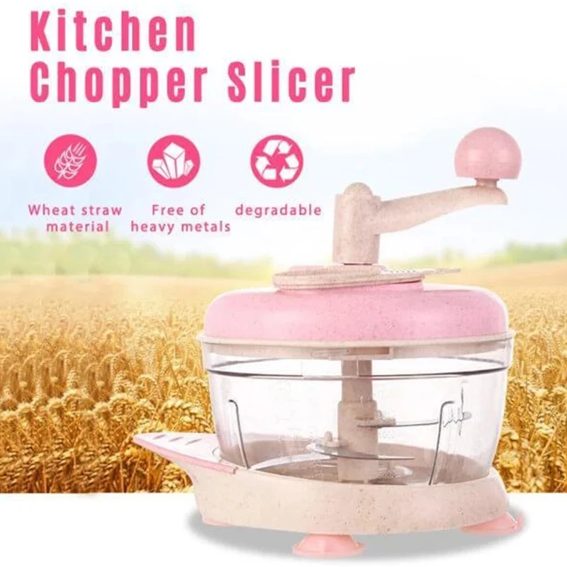 

Food Processor Manual Multifunctional Meat Grinder Hand Pulling Chopper for Home Kitchen MDJ998