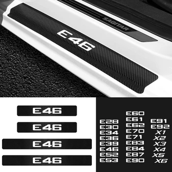 

Car Accessories Carbon Fiber Car Door Sill Protector Decor Stickers Decals For BMW E28 E30 E34 E36 E39 E46 E52 E53 E60 E61