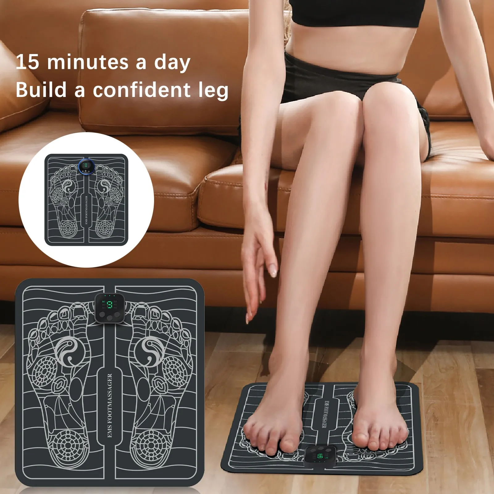 ABS Foot Massager Physiotherapy SBR Electric Massage Pad To Promote Blood Circulat Stimulator Unisex | Красота и здоровье