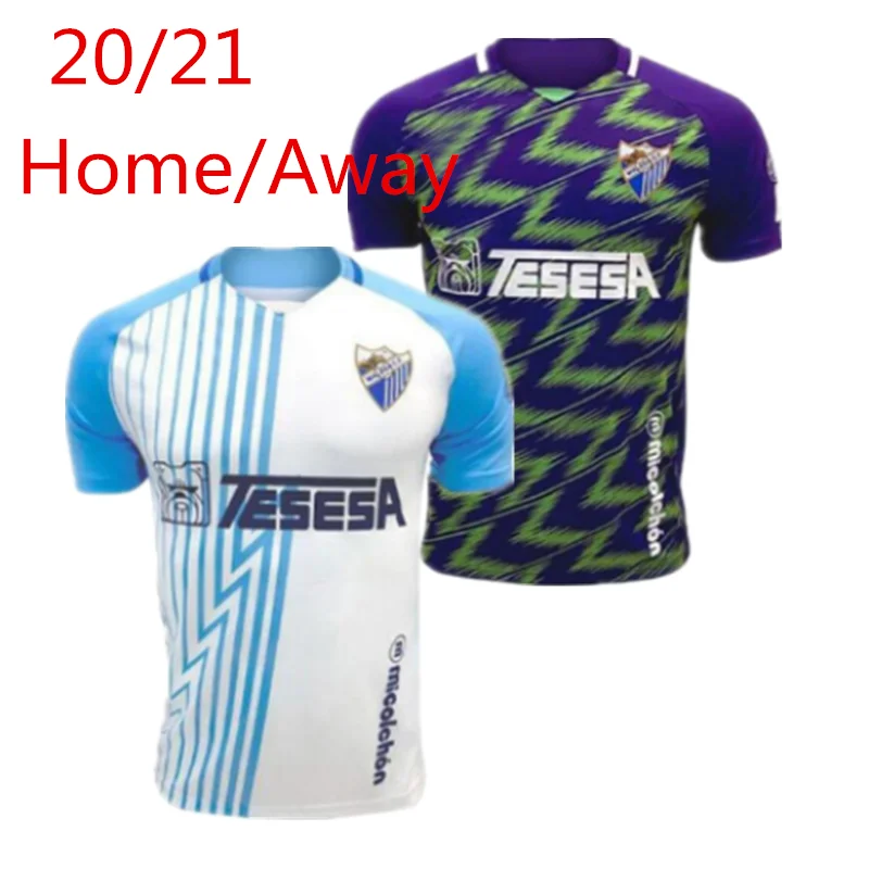 Camiseta de local y visitante del Málaga 2020 2021 Camiseta deportiva Juankar, camiseta de fútbol CF Juande ME running
