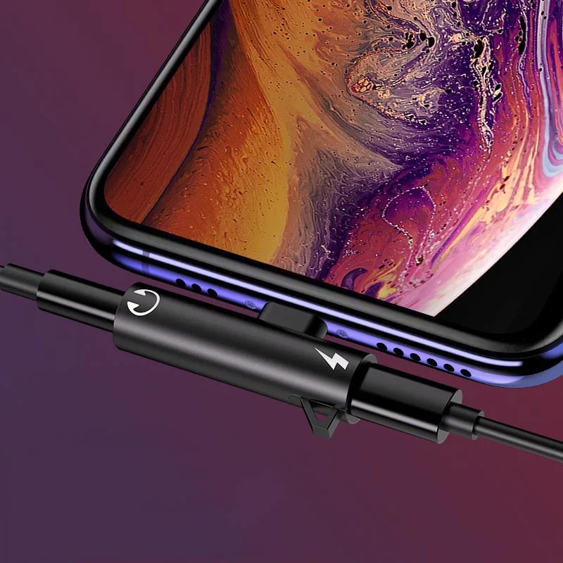 

For Lightning Audio Adapter 3.5MM For iPhone Xs Max Xr X 8 7 Plus Splitter Earphone Headphone Connector OTG Cable Adapter