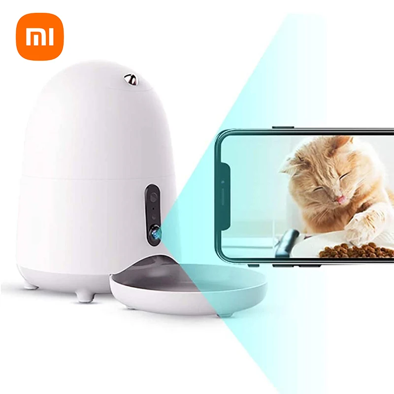 

Xiaomi Pet Bowl Automatic Food Dispenser Cats Dogs Video Food Feeder cat Feeder Smartphone App Voice Recorder Programmable Timer