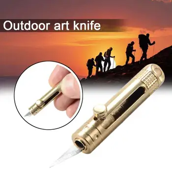

Portable Mini Necklace Blade Fruit Knife Camp Outdoor Hunt Survive Hike Pocket Self Defense Box Letter Package Open Opener Edc