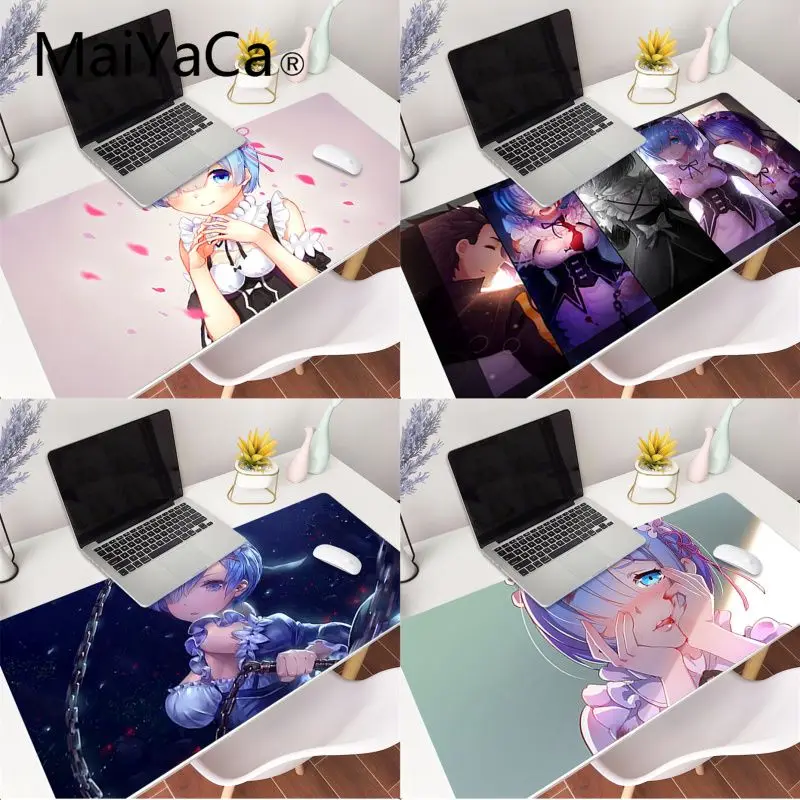 

MaiYaCa Re ZERO Starting Life In Another World Mousepad Rubber Gaming Mouse Mat xl xxl 800x300mm for Lol world of warcraft