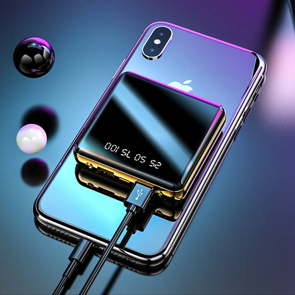 Mi ni power Bank 10000 мАч портативное зарядное устройство 10000 мАч USB PoverBank Внешнее зарядное устройство для Xiaomi mi 9 iPhone 6 6S