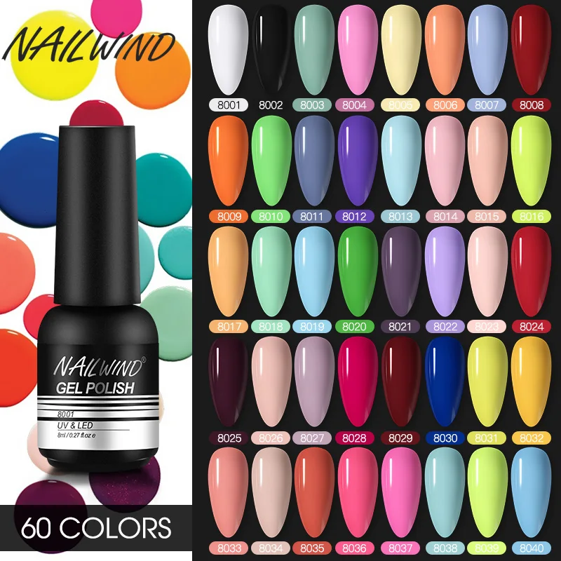 NAILWIND esmalte híbrido para uñas, capa superior para manicura semipermanente, UV LED, 8ml|Esmalte uñas| - AliExpress - Lo mejor para la piel y la manicura