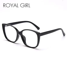 Королевская девушка TR90 анти-синий светильник очки ретро большая коробка кошачий глаз оптические очки оправа прозрачные линзы близорукость очки оправа Ss642